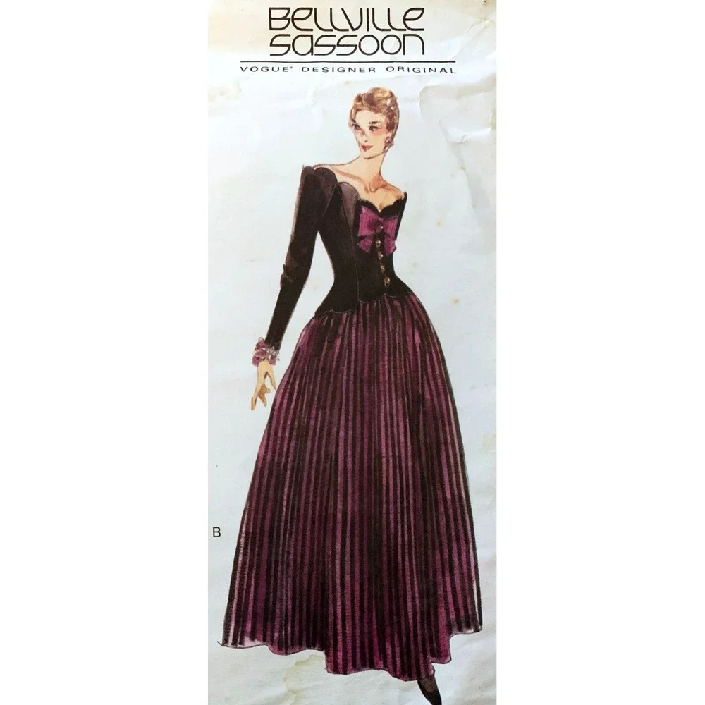 Vogue Designer BELLVILLE-SASSOON Sew Pattern Evening Cocktail Formal 2pc Sz14 UC